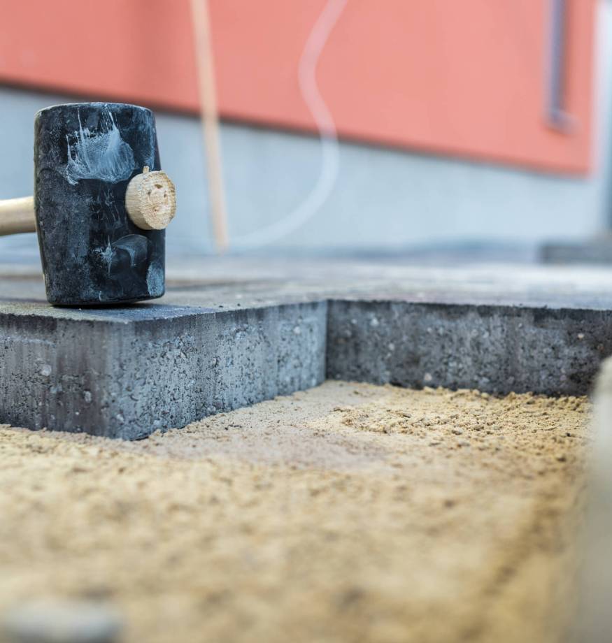 New paving bricks or stones Pflasterarbeiten auf Usedom